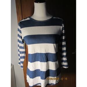 Navy Blue and White Striped Top - size XS